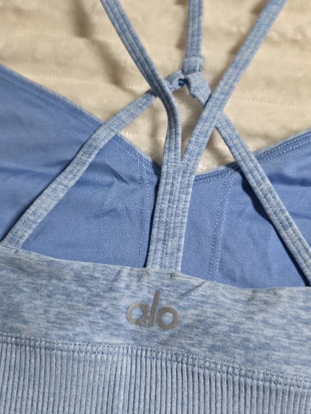 ALO Yoga ALOSOFT Lavish Bra, Size Small, Light Blue